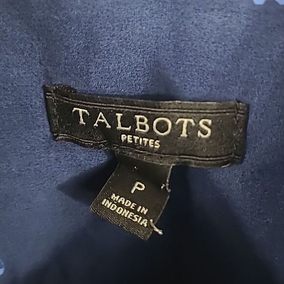 Talbots Petites Classic Casual Shirt Tossed Butterfly Button Down Long Sleeve - Picture 4 of 12